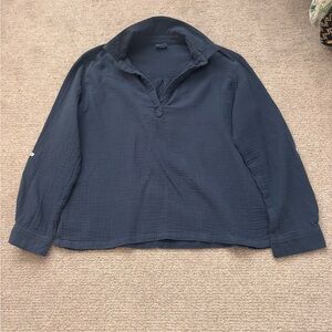 Navy Blue Long Sleeve Shirt